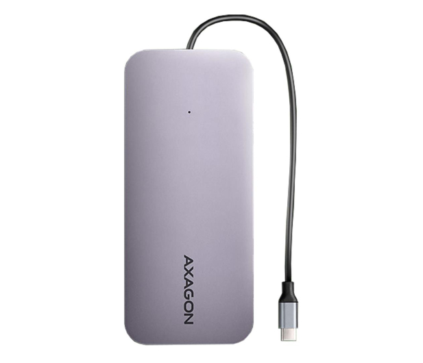 AXAGON HMC-6GM2 Wieloportovy hub USB 6in1, 10Gbps, USB-A, USB-C, HDMI 4K/60Hz, M.2 NVMe/SATA, SD/microSD, PD 100W, 20cm USB-C kabel - 1185574 - zdjęcie 2